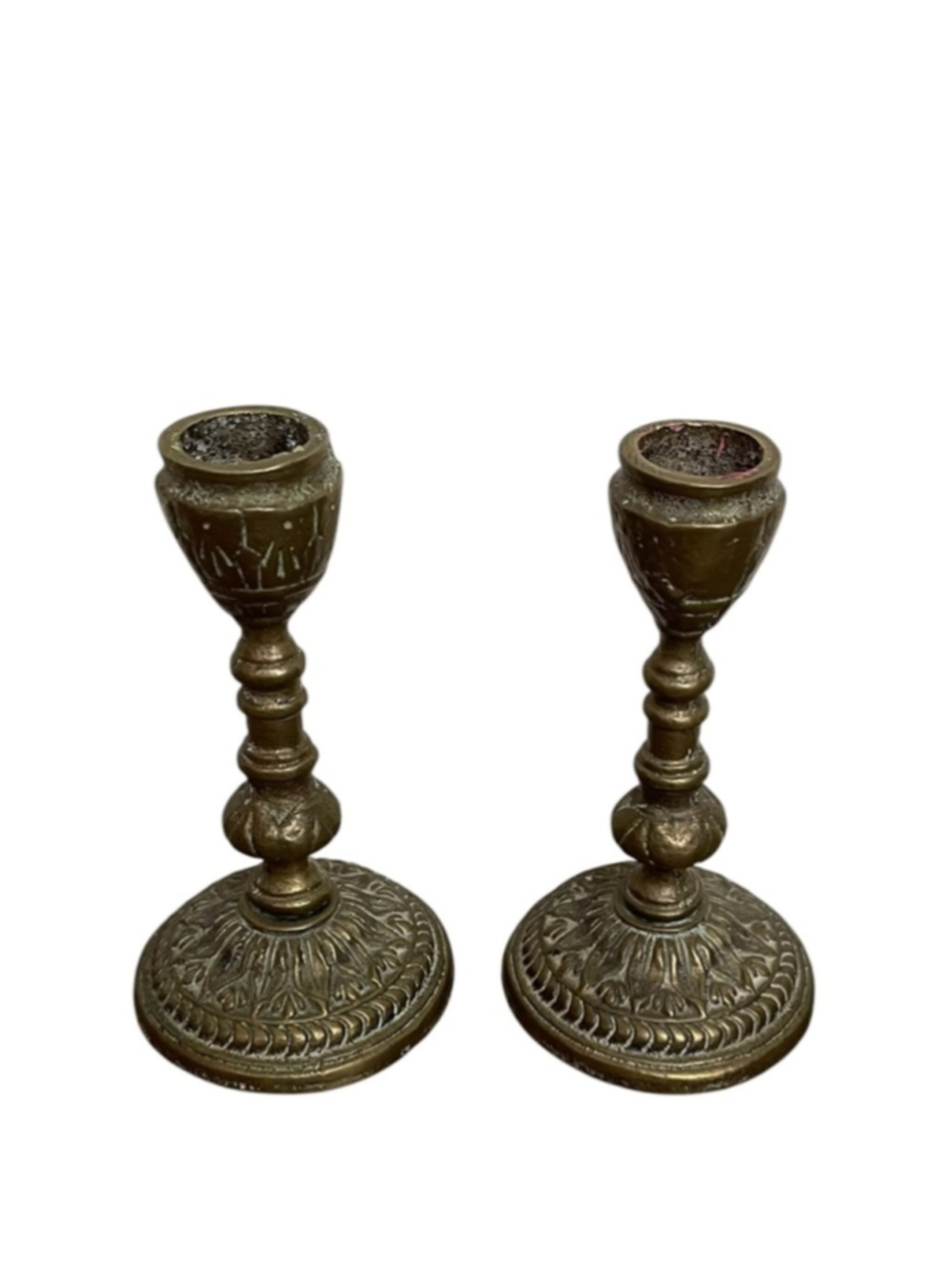 Brass Candle Holders Pair Vintage Classic Home Accent - Picture 5 of 6